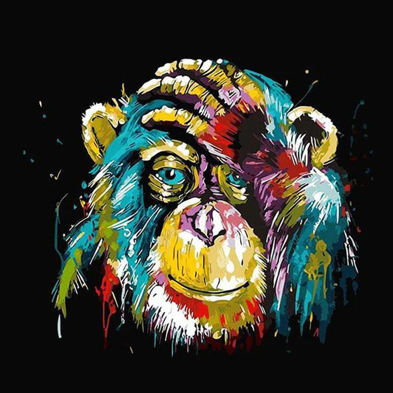 Abstrakter Affe|Diamond Painting