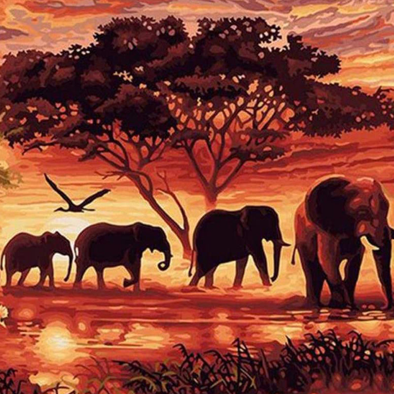 Afrikanischer Elefant|Diamond Painting