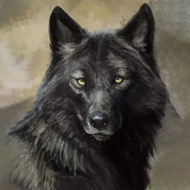 Schwarzer Wolf|Diamond Painting