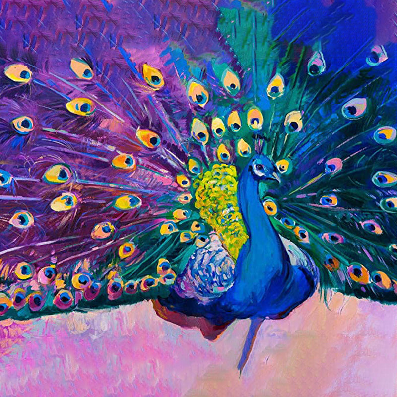 Bunte Pfau|Diamond Painting