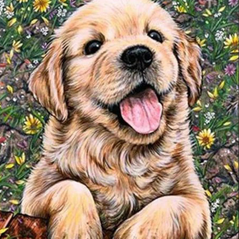 Süßer Hundewelpe|Diamond Painting