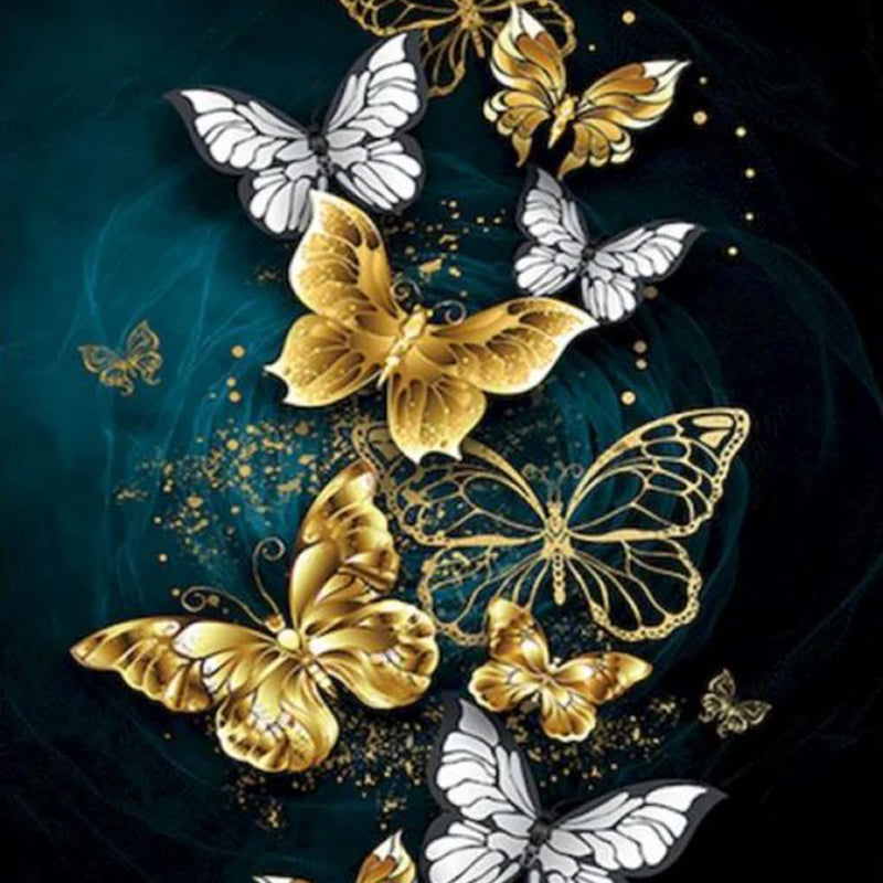 Goldener Schmetterling|Diamond Painting