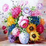 Lade das Bild in den Galerie-Viewer, Mehrfarbige Blumen in Vase|Diamond Painting
