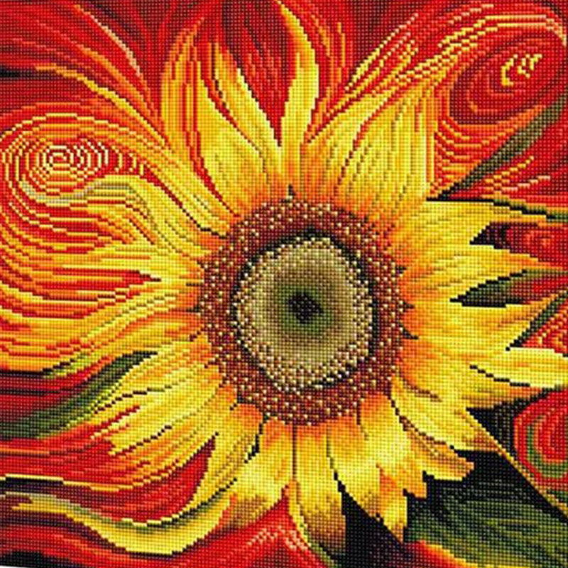 Rote Sonnenblume|Diamond Painting