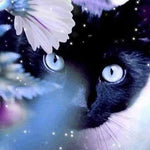 Lade das Bild in den Galerie-Viewer, Violet Kitty|Diamond Painting
