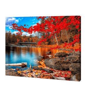 Maple Leaf Forest See|Diamond Painting