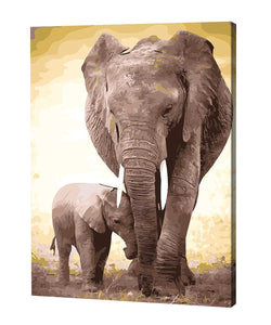 Die Liebe einer Elefantenmutter|Diamond Painting