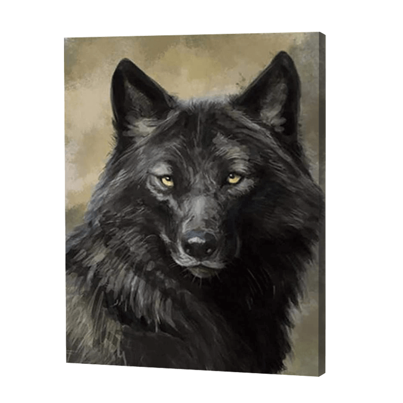 Schwarzer Wolf|Diamond Painting