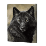 Lade das Bild in den Galerie-Viewer, Schwarzer Wolf|Diamond Painting
