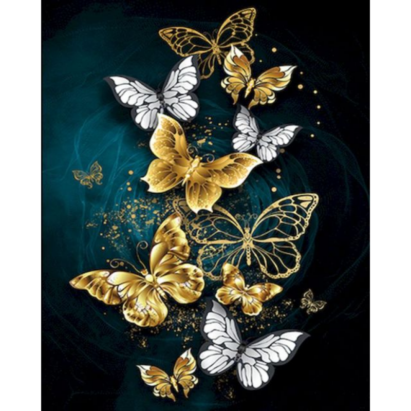 Goldener Schmetterling|Diamond Painting