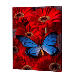 Schmetterling in Blumen|Diamond Painting