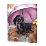 Lade das Bild in den Galerie-Viewer, Hund in einem Regenschirm|Diamond Painting
