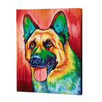 Lade das Bild in den Galerie-Viewer, Farbenfroher Deutscher Schäferhund|Diamond Painting
