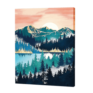 Gletscher bei Sonnenaufgang|Diamond Painting