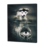 Lade das Bild in den Galerie-Viewer, Husky Wolf Reflexion|Diamond Painting
