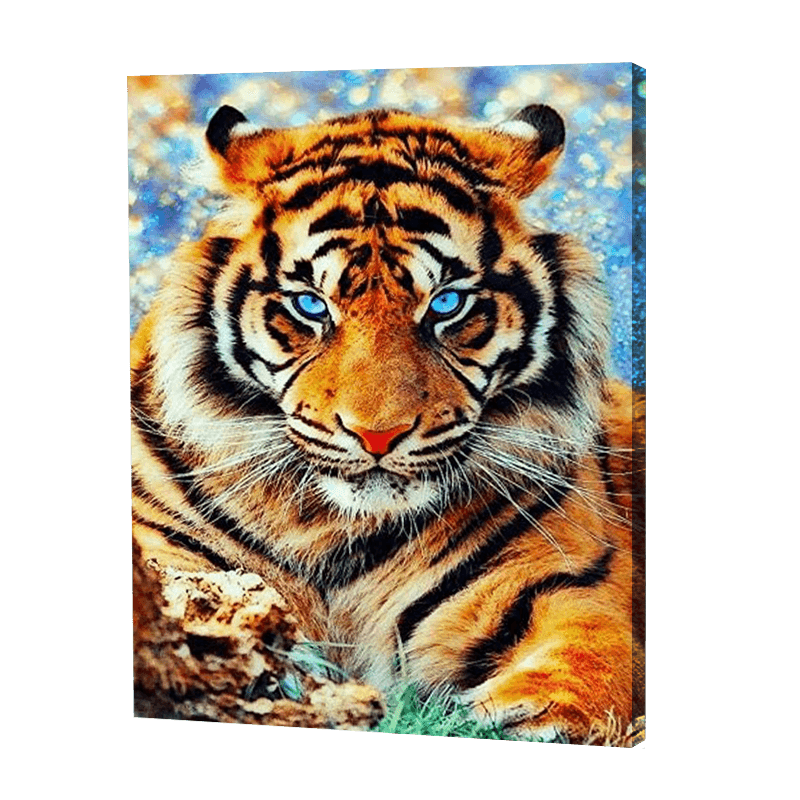 Tiger mit blauen Augen|Diamond Painting