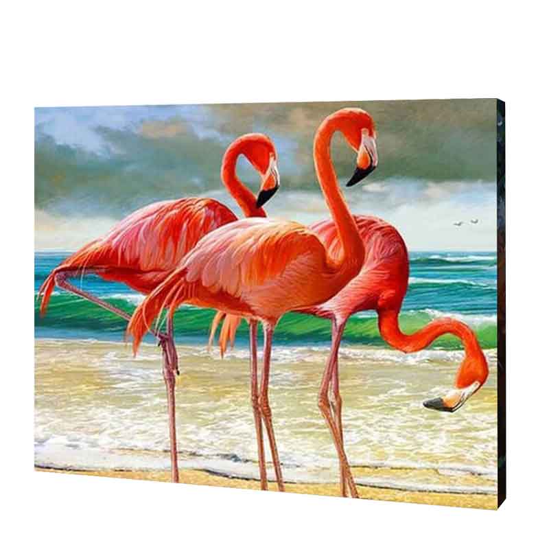 Strand & Flamingos|Diamond Painting