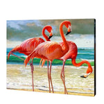 Lade das Bild in den Galerie-Viewer, Strand &amp; Flamingos|Diamond Painting
