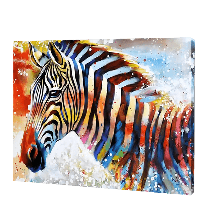 Buntes Zebra|Diamond Painting